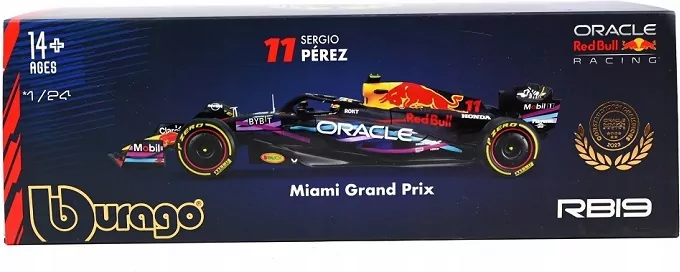 BBURAGO FORMULA F1 ORACLE RED BULL RB19 MIAMI LIVERY SERGIO PEREZ 1:24 - tantis.pl