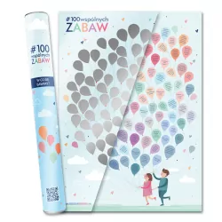 Plakat ze zdrapką dla dzieci. 100 wspólnych zabaw