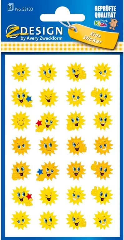 Naklejki papierowe - słoneczka - tantis.pl