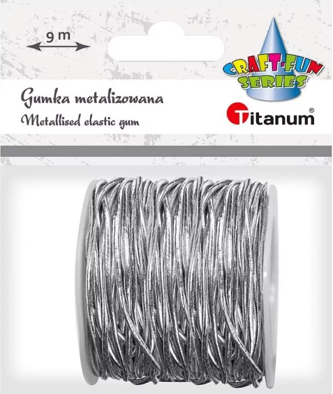 Gumka metalizowana 2mmx9m srebrna - tantis.pl