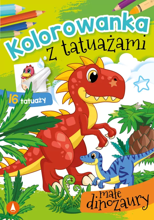Kolorowanka z tatuażami. Małe dinozaury - tantis.pl