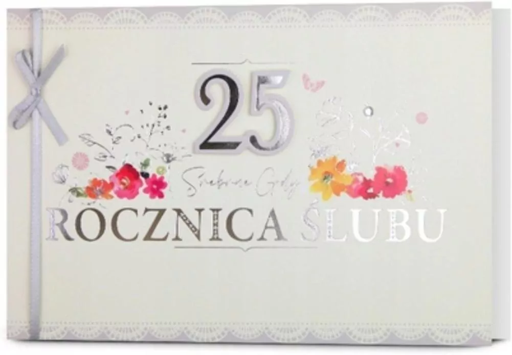 Karnet B6 Rocznica ślubu 25 - tantis.pl