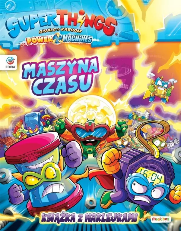 SuperZings. Maszyna czasu. Książka z naklejkami - tantis.pl