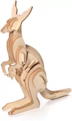 Puzzle Drewniane 3D. Kangur