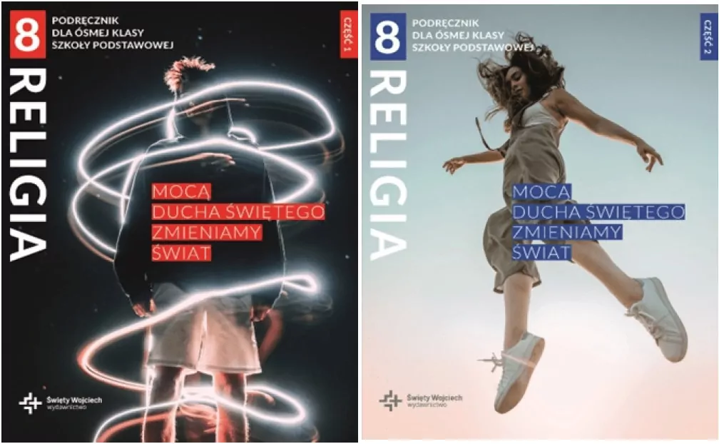 Pakiet: Mocą Ducha Świętego zmieniamy świat. Podręcznik dla ósmej klasy szkoły podstawowej. Część 1 i 2 - tantis.pl