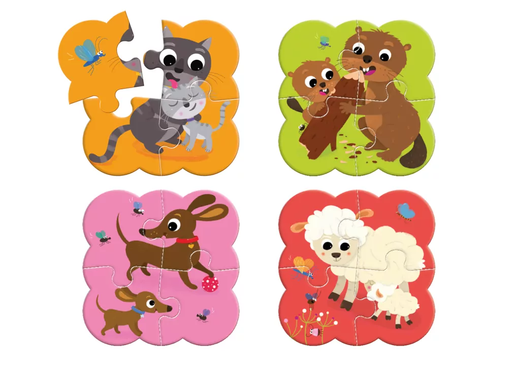 Granna. Puzzle z Jamnikiem, 4 elementy - tantis.pl