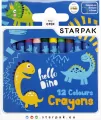 Kredki woskowe 12 kolorów Dino - tantis.pl