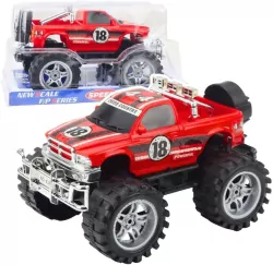 Terenówka z napędem na tył duże koło czerwona 27cm