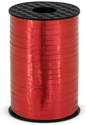 Wstążka plastikowa 5mmx225m. Czerwona