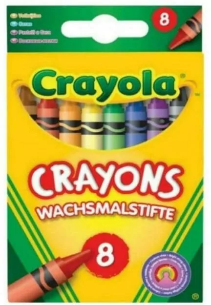 Kredki świecowe 8 kolorów CRAYOLA - tantis.pl