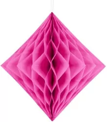 Diament bibułowy ciemny różowy 20cm