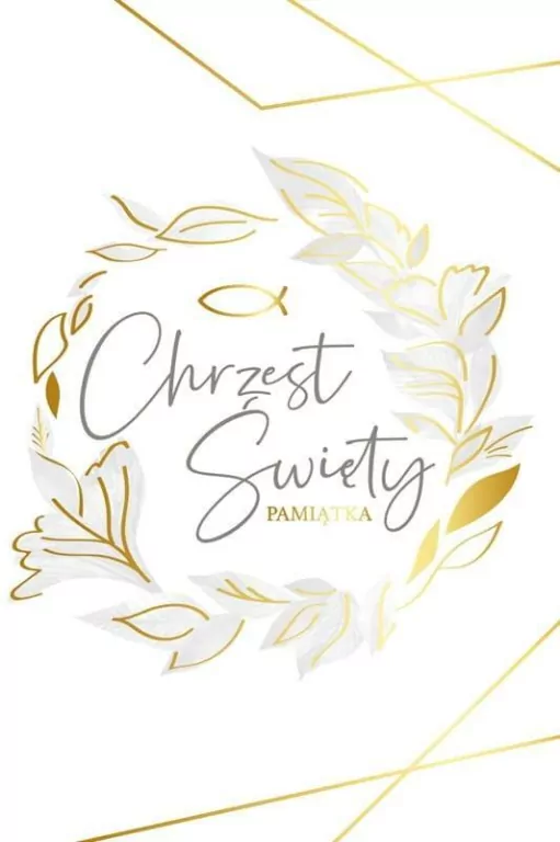 Karnet B6 PR-179 Chrzest złoty wianek - tantis.pl