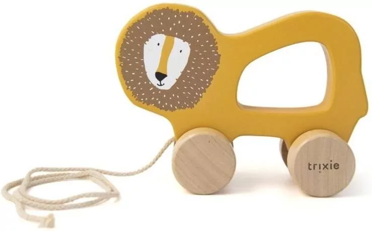 Drewniana zabawka do ciągnięcia Lew - tantis.pl