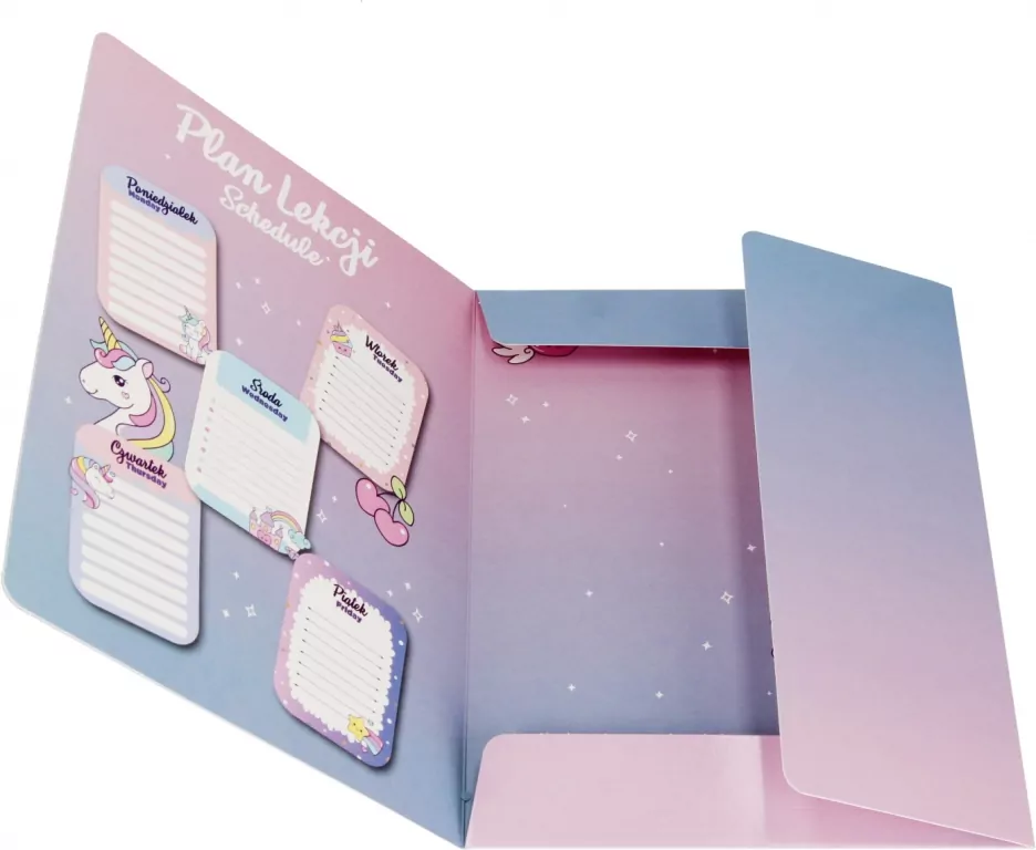 Teczka z gumką A4 Unicorn mix - tantis.pl