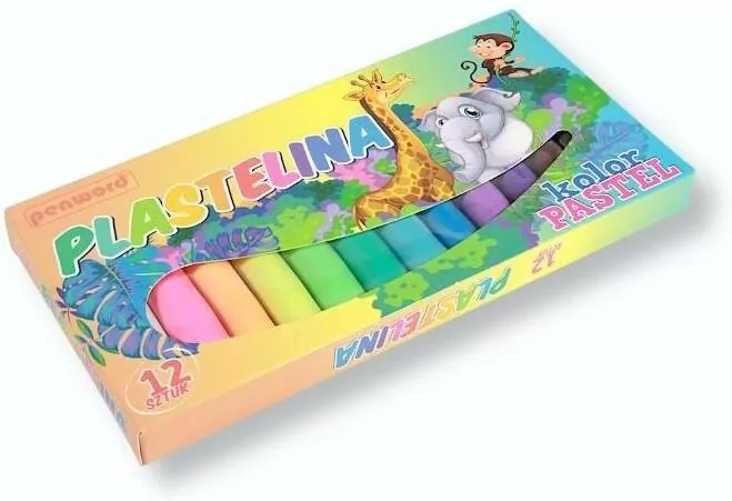 Plastelina 12 kolorów pastel - tantis.pl