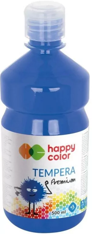 Farba tempera Premium 500ml niebieska HAPPY COLOR - tantis.pl