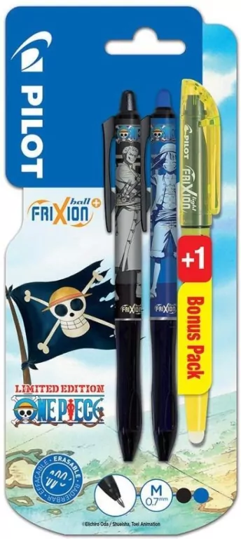 Pióro kulk Frixion 2 kolory+zakreślacz ONE PIECE - tantis.pl