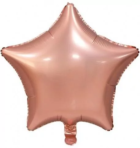 Balon foliowy Gwiazda matowa różowo-złota 44cm - tantis.pl