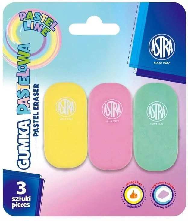 Gumka owalna Pastel Line ASTRA - tantis.pl