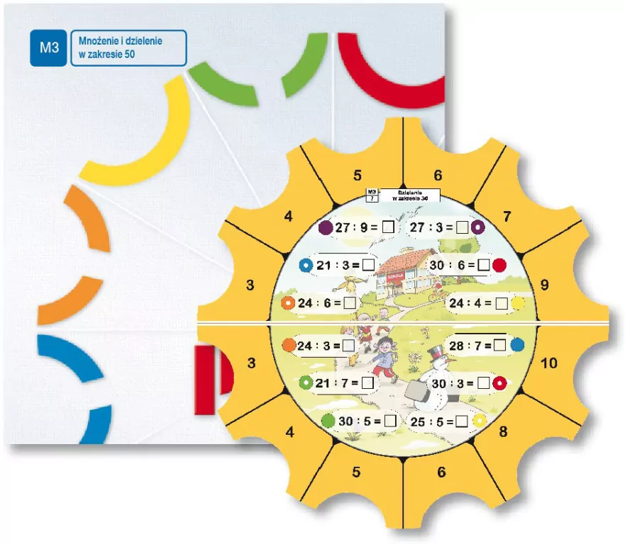 Paleta M3 mnożenie i dzielenie. Tarcze ćwiczeń - tantis.pl