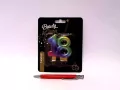Świeczka B&C. Cyferka 18. Galaxy 7,5 cm - tantis.pl