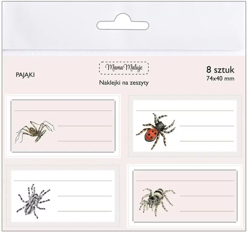 Naklejki na zeszyty. Pająki - tantis.pl