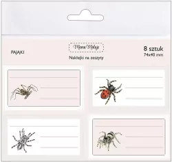 Naklejki na zeszyty. Pająki