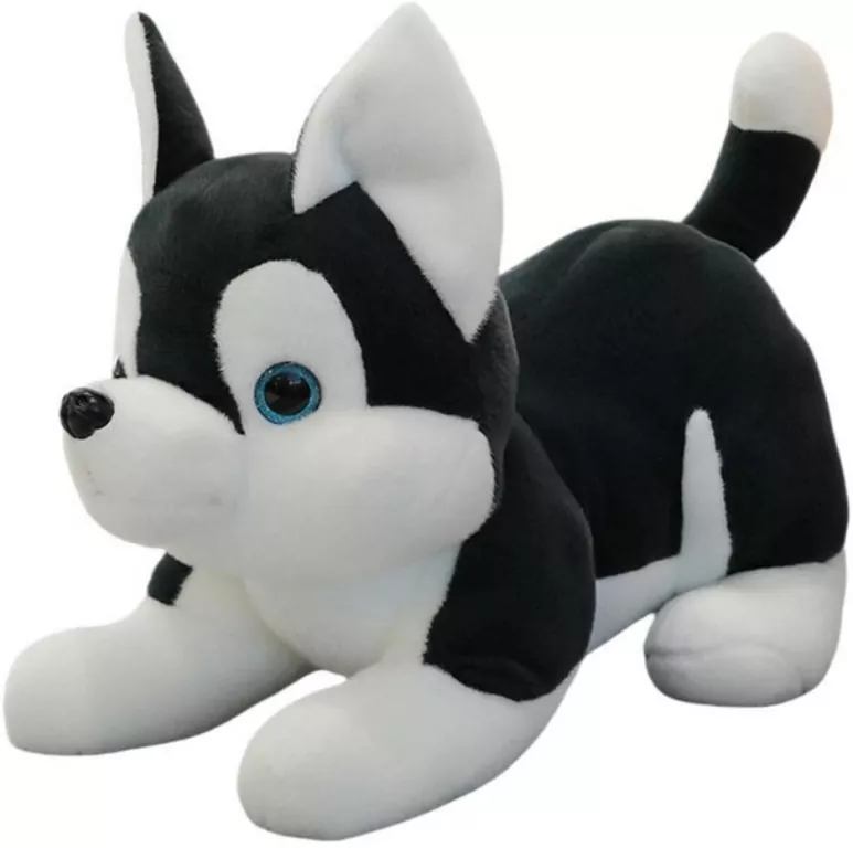 Maskotka przytulanka Husky czarno biały 30cm - tantis.pl