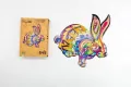 Puzzle drewniane eko 121. Puszysty królik - tantis.pl