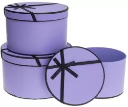 Pudełko Flower Box z kokardą purpur ROZETTE