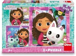 Puzzle 3w1 Koci Domek Gabi, Przyjaciele