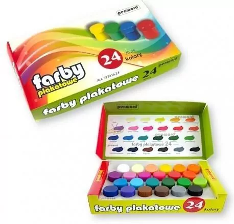 Farby plakatowe 24 kolory - tantis.pl