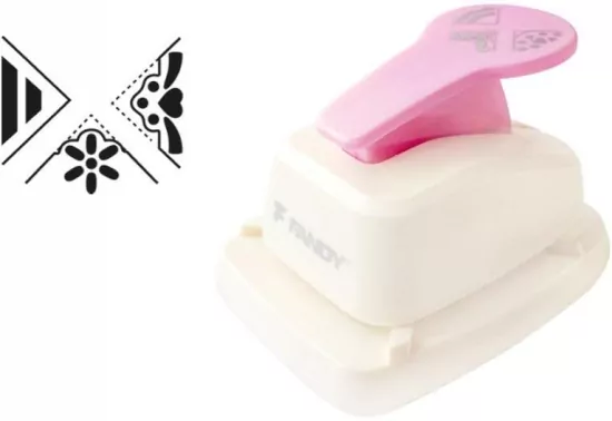 Dziurkacz ozdobny narożny 3w1 kwiatek MIX