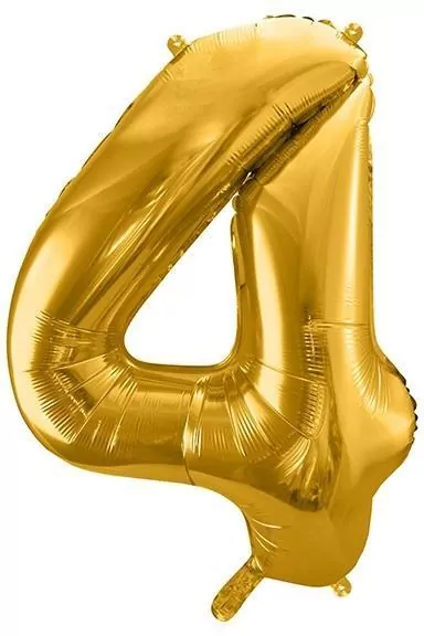 Balon foliowy 4 86cm złoty - tantis.pl