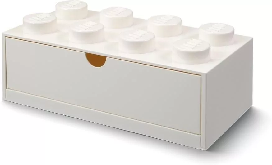 LEGO(R) pojemnik klocek z szufladą ósemka biały - tantis.pl