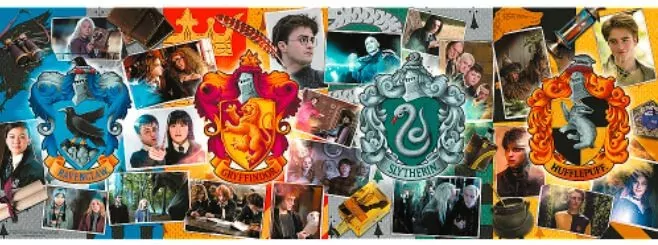 Puzzle 1000. Cztery domy Hogwartu - tantis.pl