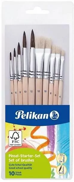Zestaw pędzli 10szt PELIKAN - tantis.pl