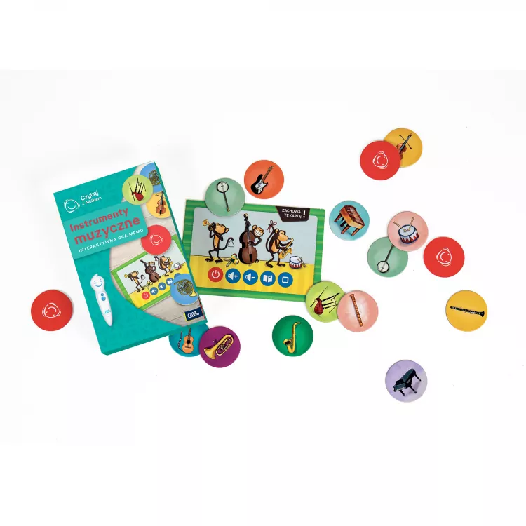 Instrumenty muzyczne. Interaktywna gra memo. Czytaj z Albikiem - tantis.pl