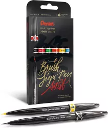 Precyzyjny pędzelek do kaligrafii  SESF30 6 kolorów