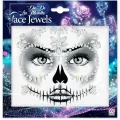 Kryształki na twarz - czaszka Dia De Los Muertos - tantis.pl
