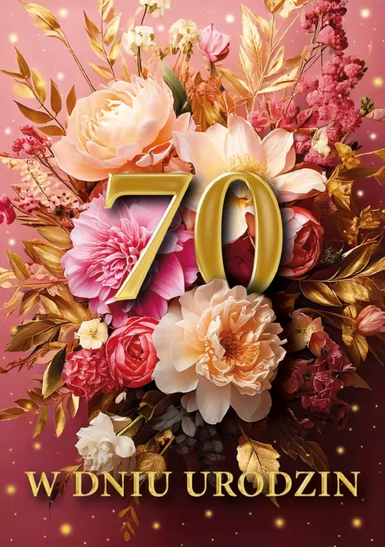 Karnet B6 3D Urodziny 70 - tantis.pl