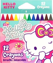 Kredki świecowe Hello Kitty Pink 12 kolorów