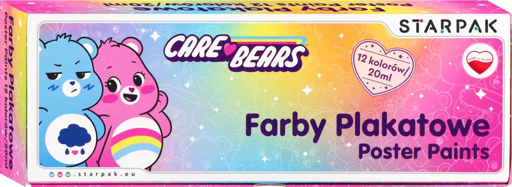 FARBY PLAK 12KOL 20ML CARE BEARS STK FOL 6/24 - tantis.pl