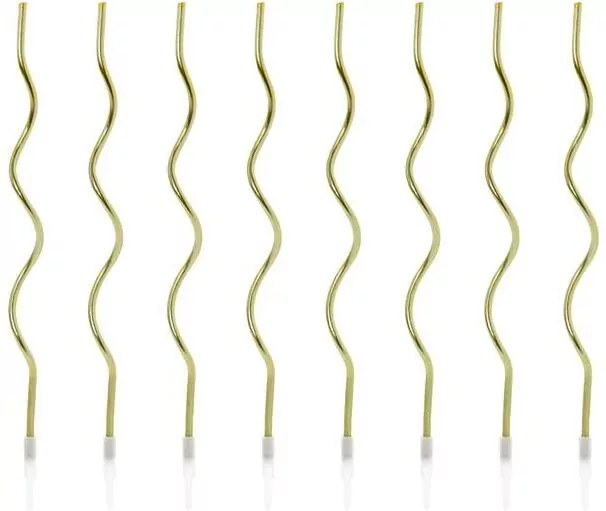 Świeczki urodzinowe zakręcone złote 14cm - tantis.pl