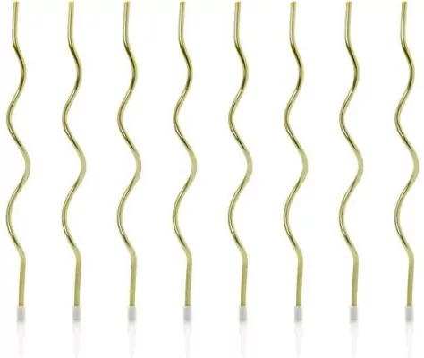 Świeczki urodzinowe zakręcone złote 14cm