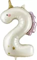 Balon foliowy Cyfra 2 Jednorożec 93cm - tantis.pl