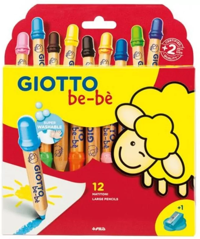 Kredki Grube 12 kolorów Bebe - tantis.pl