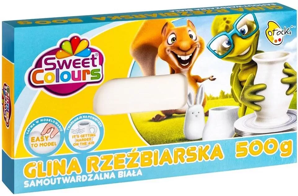 Glina rzeźbiarska samoutwardzalna. Biała 500g - tantis.pl