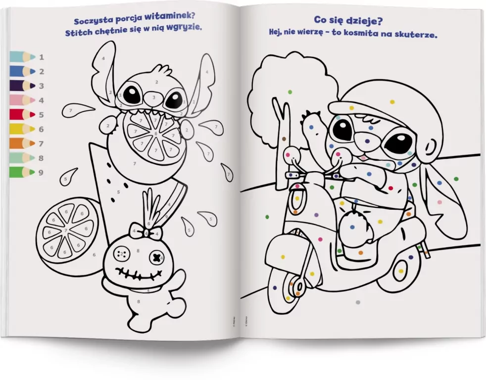 Kolorowanka według kodu. Disney Stitch - tantis.pl