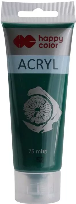 Farba akrylowa 75ml ciemno zielona HAPPY COLOR - tantis.pl